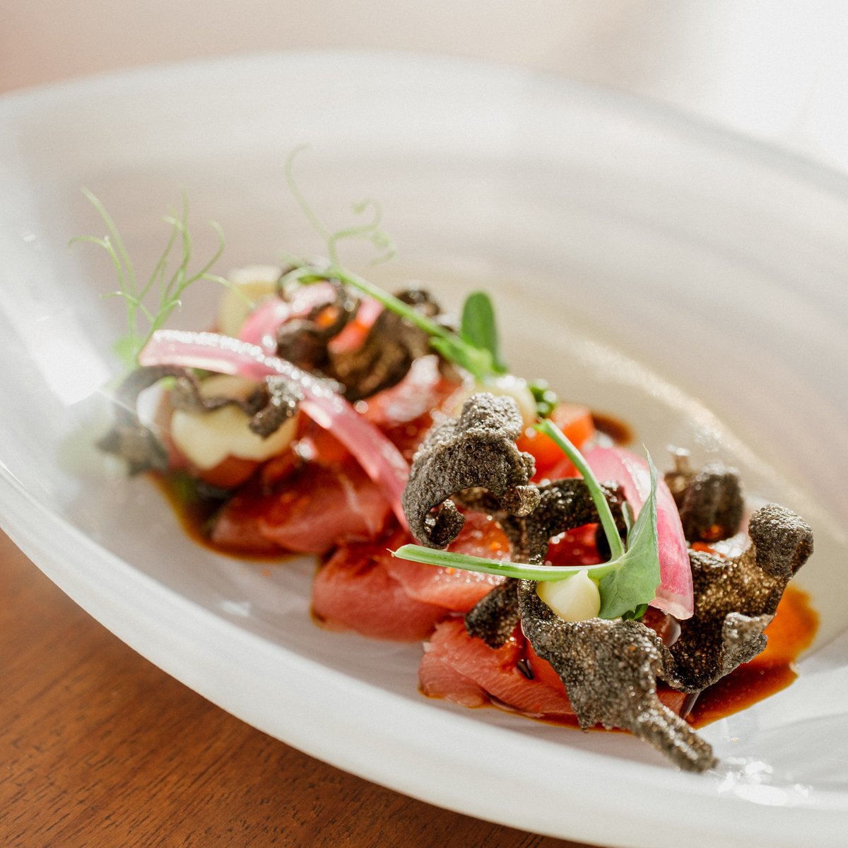 Plato de cocina canaria contemporánea